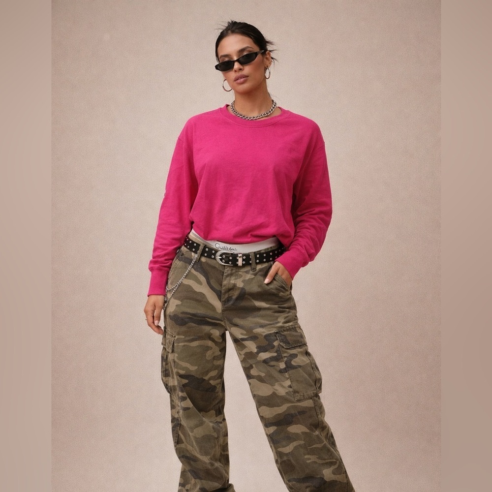 COS Vibrant Pink Knit 100% Cotton Top